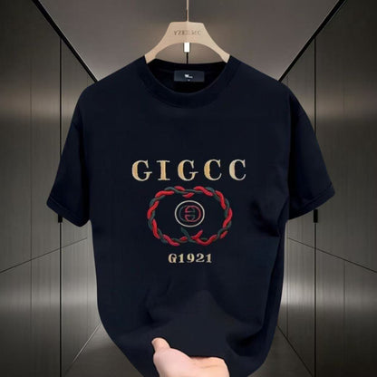 Kurzarm-T-Shirt für Herren im Monogramm-Stil, hochwertige Verarbeitung.